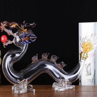 河间华企吹制生肖龙酒瓶帆船酒瓶高端地球仪醒酒器包装