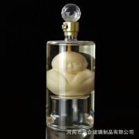 河北华企手工艺酒瓶高硼硅玻璃工艺酒瓶钻石醒酒器定制玻璃瓶